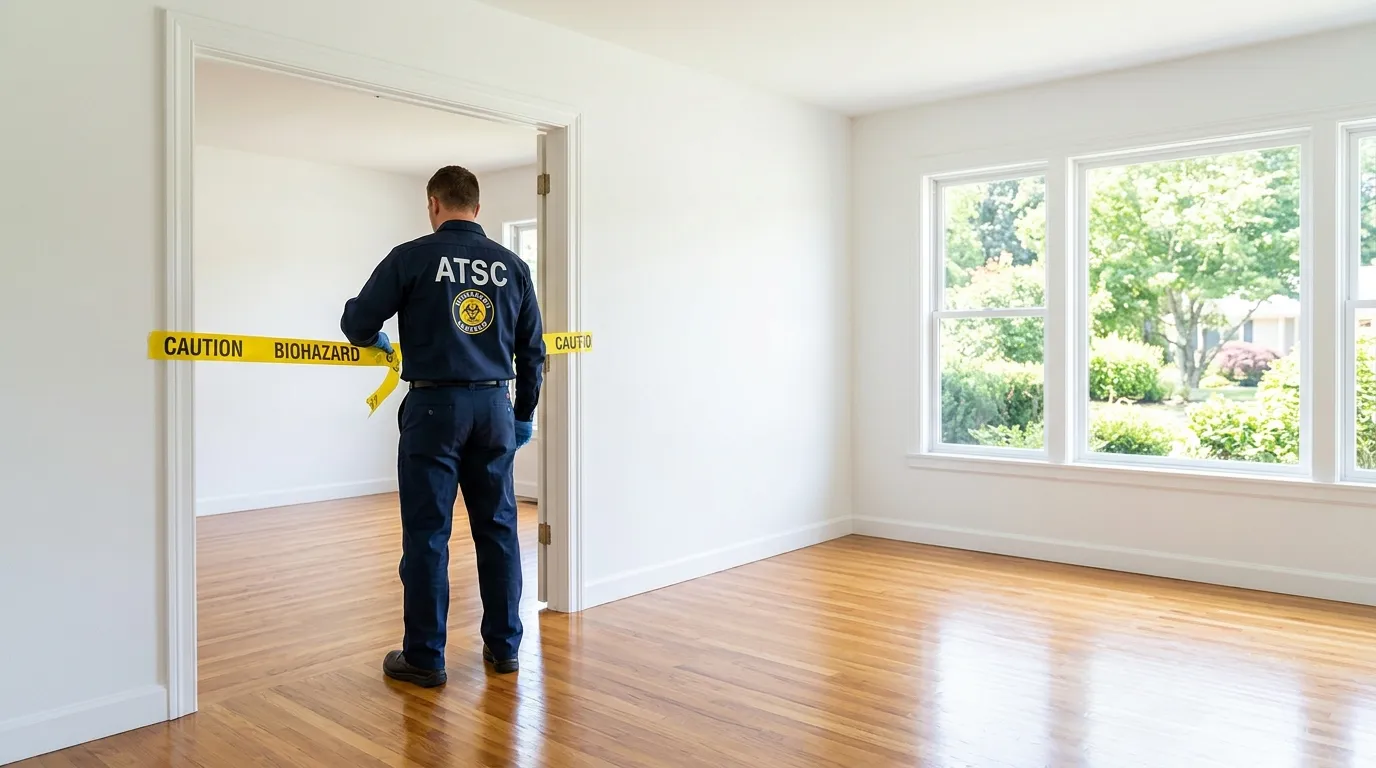 Certified biohazard cleanup crew performing Decomposition Cleanup in Minneola